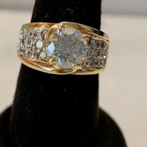 Diamond Ring 3.14 ctw, Vintage, Stunningly Gorgeous Cocktail or Engagement Ring